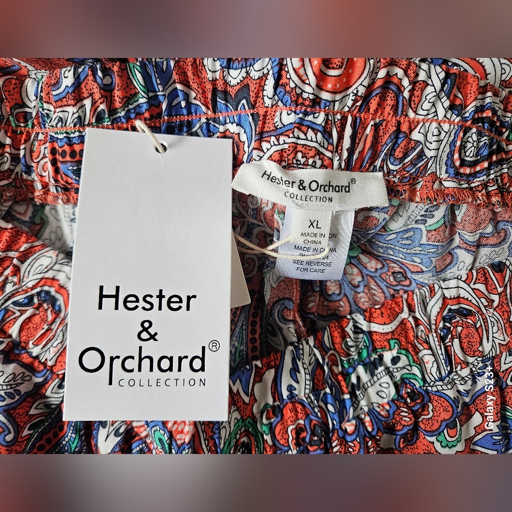 HESTER & ORCHARD 100% Rayon Wide-leg Paisley Bohemian style Trousers! - Picture 6 of 7